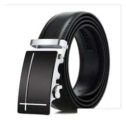 Cinture Ship Factory Direct Mens Doublesided Leather Gspd003B Fashion Business Cowe Belt Leisure Alloy Matic Buckle Drop Delivery Acces Dhk51