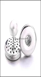 Orecchini a bottone gioielli semplice argento placcato 12 mm 18 mm bottone a pressione perla per donna uomo bottoni automatici consegna goccia Dhjdr8297109