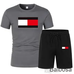 Plus Size Casual Designer Herren Trainingsanzüge Neue Trainingsanzüge Rundhals Kurzarm Freizeit Sport Zweiteiliges Set Fitnessstudio Jogging T-Shirt und Shorts Outfits