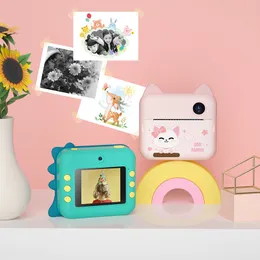 Fotocamere giocattolo Fotocamera istantanea per bambini Stampa fotocamera per bambini Videocamera digitale 1080P Po con carta stampata Regali di compleanno per bambini Ragazza ragazzo 230525