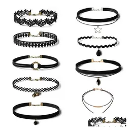 Chokers Jewelry Gothic Colar Charker wfn219 com mixagem de cadeia Pedido 20 peças muito entrega de colares de entrega pingentes dhfwz