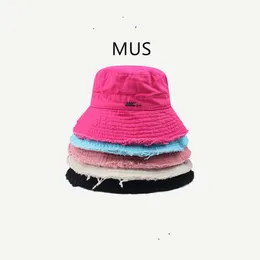 Cappelli Pescatore solido di alta qualità per donna Protezione solare casual Cappelli firmati a tesa larga Cappello da sole ricamato per esterno