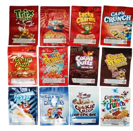 Pakiet jadalny Mylar Bag Rice Bar Frosted Flakes Cookie Cinnamon Toast Crunch Lucky Charms Trix Cocoa Fruity Pebbles Puffs 5677750
