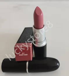 M Brand Velvet Teddy Batom Matte Rouge A Levres Lipstick com números de série Tubo de alumínio Novo pacote