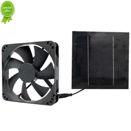 Ny 20W 12V Solarpanel avgasfläkt Air Extractor Mini Ventilator Solarpanelen Powered Fan för Dog Chicken House Greenhouse