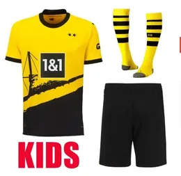 Haller Soccer Jerseys 22 23 24 футбольная рубашка REUS Reyna Dortmund Neongelb Bellingham Hummels Brandt Witsel Kid