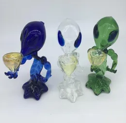 Alien glazen pijpen mini g spot Alien Pipes Recycler DAB Rig Glas Roken Handpijpen 669quot inch Glas Oil Burner5182230