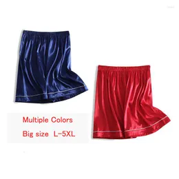 Sonoflet Men's Setin Men Pijama Shorts Summer Summer Sexy Silk Ciay calça curta Casual Bottoms respirável