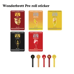 Wonderbrett Glass Preroll joint tube stickers sliver paper 5 options cali package seal label CHOMP STRAWBERRY BLISS