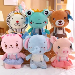 23CM Kawaii Plüschtiere Löwe Elefant Frosch Katze Bär Schwein Weiche Puppe Kuscheltiere Spielzeug für Kinder Kinder Geschenke