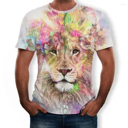 Camisetas para hombre, camiseta de manga corta con estampado 3D de calavera de Animal, camiseta con cuello redondo, Top de verano 2023 para hombre, camisetas informales holgadas de talla grande, divertidas y transpirables