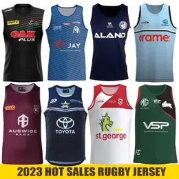 2023 Dolphins Rugby Jerseys Training Singlet All Nrl League Vest Mans T-Shirts Size:S-3XL