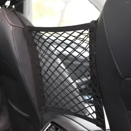 Car Organizer Interior Trunk Storage Elastic Mesh Net Bag Between Seats Luggage Holder Pocket For Auto Divider Pet Barrier