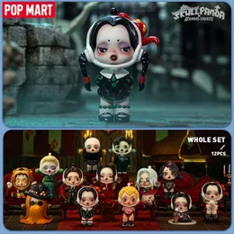 Blind Box Pop Mart Skullpanda x The Addams Family Series Mystery Box 1pc12pc Przyjazd na 28 kwietnia 12pcs Toy 230525