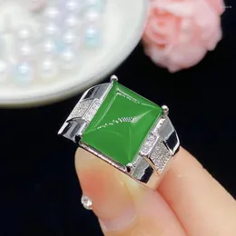 Кластерные кольца натуральный зеленый гетиан нефрит Активное кольцо.