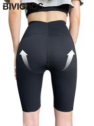 Pantaloncini BIVIGAOS Pantaloncini da ciclismo push up da donna estivi Pantaloncini corti da motociclista sportivi senza cuciture sexy in pelle di squalo