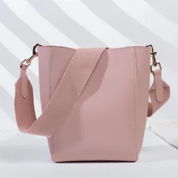 Evening Bags NIGEDU Brand Design Bucket Shoulder Bag For Women Handbags PU Leather Messenger Wide Straps Ladies Big Totes Bolsa