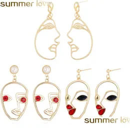 Dangle Chandelier Fashion Face Mask Abstract Earrings New Simple Personality Exaggerated Punk Style Earring For Woman Girls Jewelr Dh1Jq