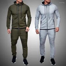 TRABALHOS MENINOS PRIMAÇÃO E AUTOMN CASual Terno esportivo da moda Moda de moda com capuz de cor sólida cor