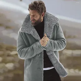 Men's Jackets Men's Winter Coat Sheepskin Jacket Warm Wool Lined Mountain Faux Lamb Loose Fashion High Quality Drop