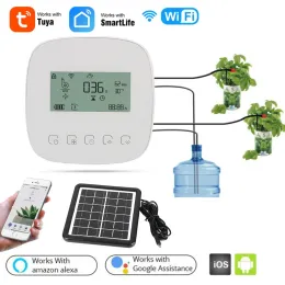 Automatischer Bewässerungs-Timer, WiFi-Micro-Drip-Bewässerungsregler, digitaler Bewässerungs-Timer mit Solarpanel
