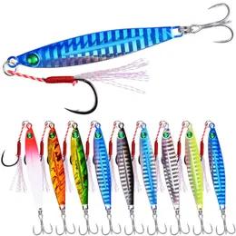 Yemler 10pcs metal yavaş döküm jigs lures sazan balıkçılık cazibesi 7/10/14/11 21/28/40g kaşık krankbait jig sallanma yemi deniz balıkçılığı lures pesca 230525