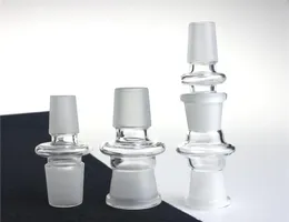 Glass Bong Adapter Rökande vattenledningar med vattenpipa 14mm 18mm manlig kvinnlig slipande munbongadaptrar rökadapterkonverterare6383655