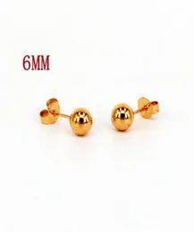 stud Simple Fashion Size Ball Ball Earrings Women Wild Gold Whole5599465