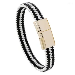 Bracelets de link Modyle Moda trançada corda tecida Multilayer Mull Men Punk Vintage Bangle for Boy Charm Jewelry Gifts