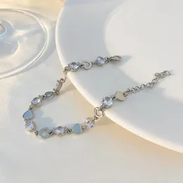 Strand Fashion Trend Elegant Delicate Shining Sweet Love Zircon Bracelet Women's Wedding Jewelry Everyday Birthday Party Gift