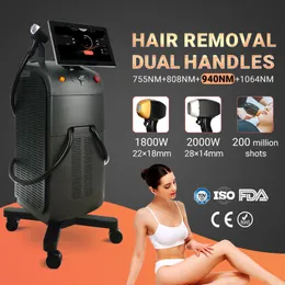 Máquina de remoção de cabelo profissional de diodo a laser de alta potência de 808nm 755 808 1064nm Epilador a laser para mulheres