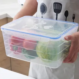 Scatola di conservazione per frigorifero in plastica più croccante di grande capacità per frutta e verdura Scatola di conservazione refrigerata per alimenti congelati