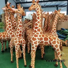 Pluszowe lalki 35-120 cm Giant Real Life żyrafa Plush Toys Wysokiej jakości pluszowe zwierzęta lalki miękkie dzieci dzieci urodzin