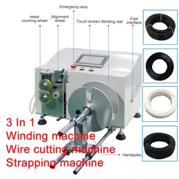 3 I 1 Auto Electric Peeling Stripping Stripper Cutting Machine Winding Machine