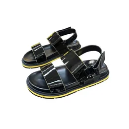 Moda Donna Uomo Sandalo Luxury Designer Lady Gentlemen Colorful Canvas Lettera Anatomic Leather slide style Modello 35-46 Abbinato a una confezione squisita