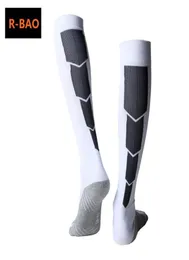 Rbao Long Soccer Socks Men CottonNonslip Sport Sportable Ankle Leg Pink Socks Shin Guard Protector for Men 7 Colors8766316
