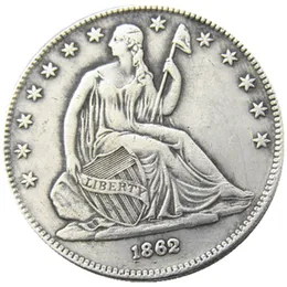 Stati Uniti 1840-1861 23 pezzi MINT: O Liberty Seed Half Dollar Monete copiate in argento placcato
