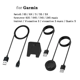 Stå snabba laddare Adapter Fast Magnetic Charger Cable för Garmin Watch Laddningsdockfäste 1M 3ft USB eller Type-C-portar för föregångare Fenix ​​Venu Instinct Quatix