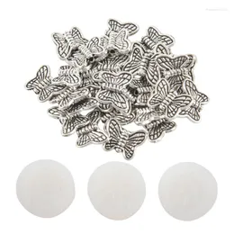 Beads 30Pcs Tibetan-Silver Butterfly Spacer Charm 10mm Bead Jewelry Making & 1set Diy Silicone 3D Flower Moulds
