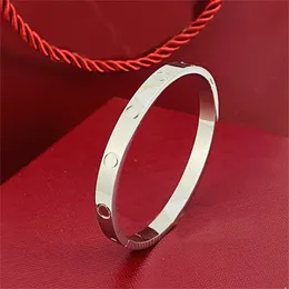 Snap Bracelet Designer Love Jewelry Fashion Unisex Cuffs 4mm 6mm 316L Stainless Steel Plated 18K Gold Vintage Mens Womens Bangle Engagement Wedding Gift Bracelets