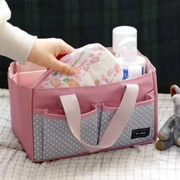 DIAPER Väskor Multifunktionell babyblöja förvaringspåse Korg Återanvändbar Nyfödd barnkammare Nappy Bag Baby Care Organizer Travel Diaper Basket Bags T230526