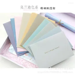 Gift Wrap 5pcs Mo Landi Color Western-style Stamping Envelope Pink Blue Student Simple Literature And Beautiful Blessing Invitaciones