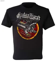 Mäns t-shirts Judas Priest T-shirt skriker för hämnd Storbritanniens tungmetallband Black S till 3xl tryckta män T-skjorta Kort ärm Rolig L230520