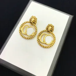 Retro Designer Kolczyki złoto Posiłek 925 Srebrna perła miłosne kolczyki