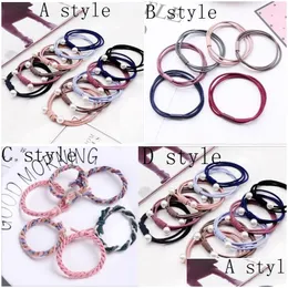 Hårtillbehörsladdargummi Tie Girls Elastic Band Ring Rope Candy Color Circle Stretchy Scrunchy Mixed Drop Delivery Baby Kids Materni Dhkao