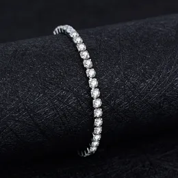 Pulseira de pulseira de moissanita na moda 100% real 925 Bracelets de casamento de prata esterlina para mulheres jóias de festa de tênis consideráveis