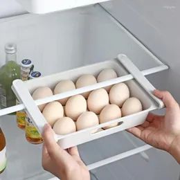 Storage Bottles Refrigerator 12 Grid Transparent Egg Organizer Space Saving Holder With Handle Fruit Food Drawer Kitchen Accessories