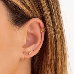 Stud Earrings CREAMY Silver Gold Filled Women Jewelry Piercing Ear Moon Rings Earring For Girls Wholesale Boucle Oreille Femme