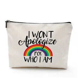LGBT Gift Gay Pride Makeup Bag Cosmetic Bag We Are All Human Equality womens Mens wallet purses card holder phone case small bags for makeup brush coin purse HANDBAGS