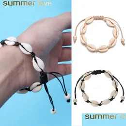 Bracelets de charme novas conchas naturais de moda para mulheres jóias de praia